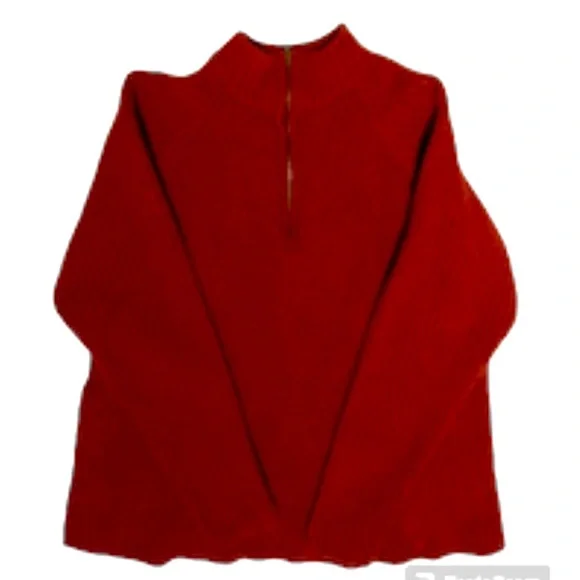 Patagonia Mock Half Zipper 💯 Wool Knit Unisex Sweater Size L - Picture 4 of 14